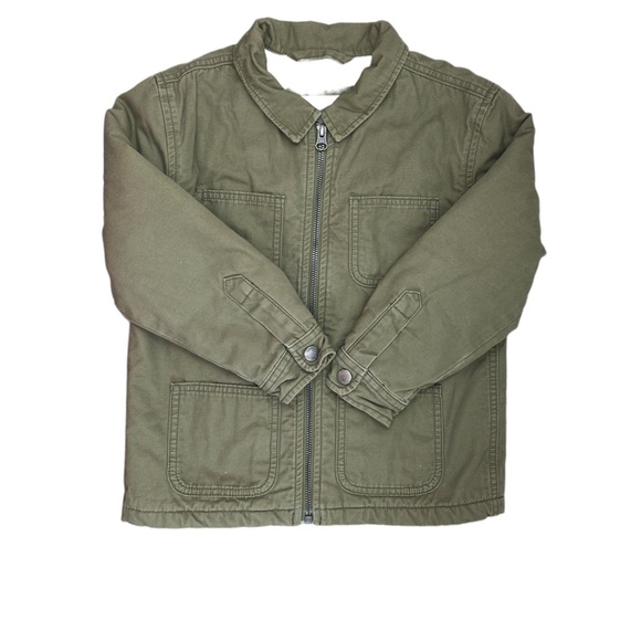 Hanna Andersson Sherpa lined Utility Jacket size 110cm/5 US - Picture 3 of 15